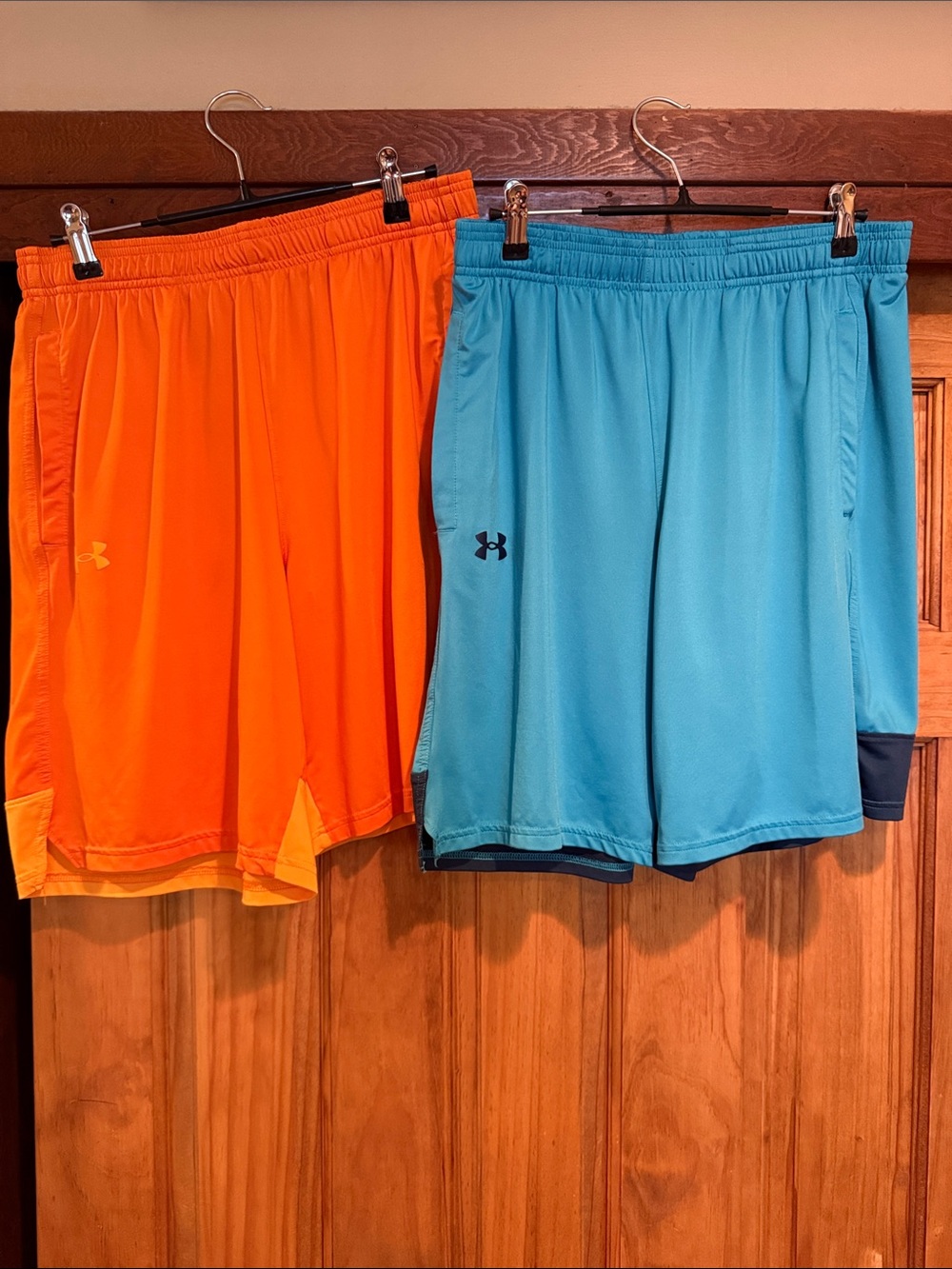 Under Armour Men’s Athletic Shorts - Orange & Light Blue